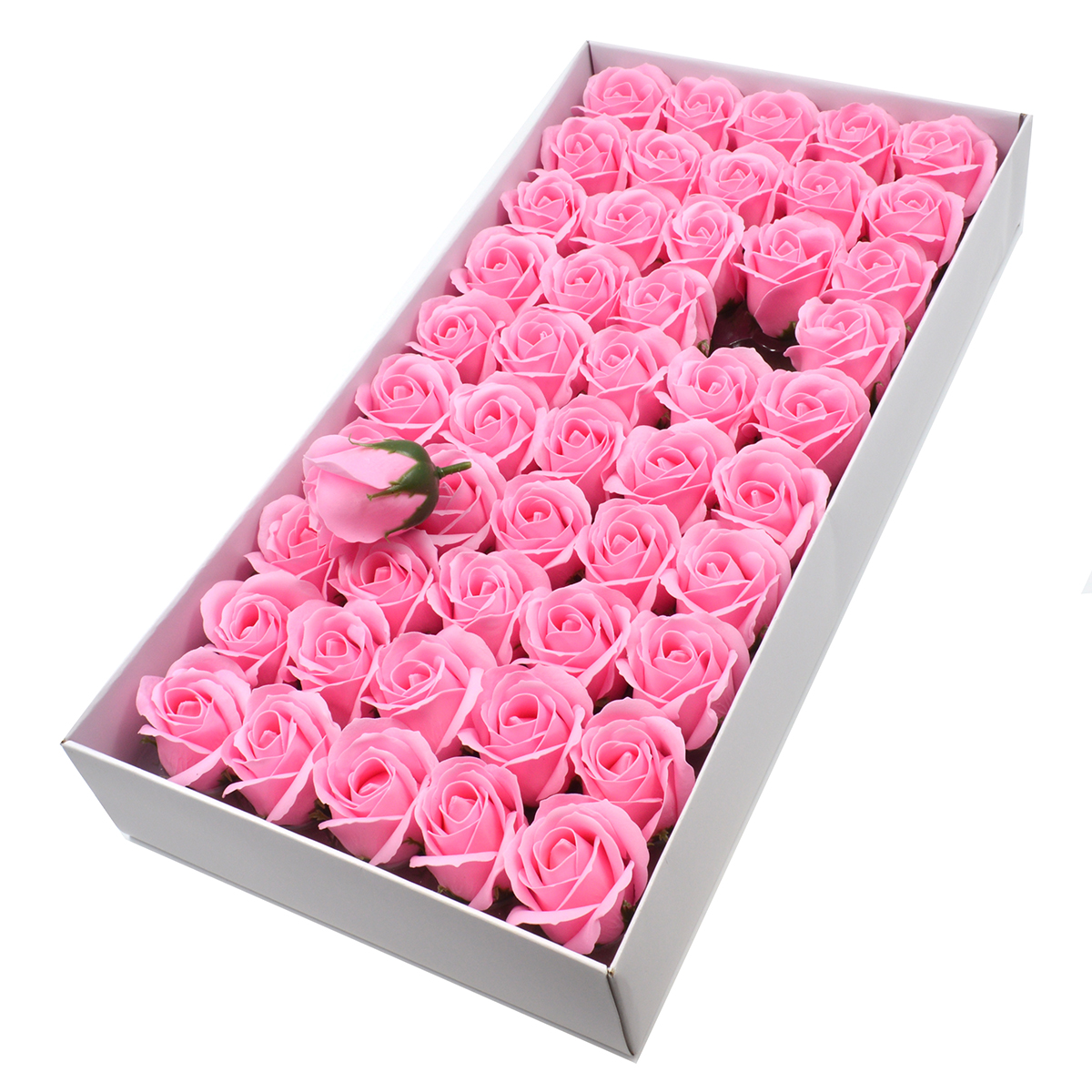 Set di 50 rose di sapone profumate, vero tocco, rosa AFO -  AmbalajeFloriOnline.ro