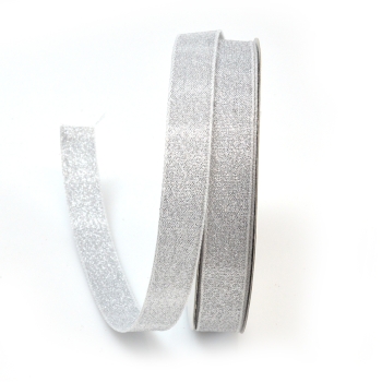 Rola glitter textila argintiu 1.4cm