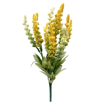 Buchet Artificial 5 Fire Lavandula - Alb Galben